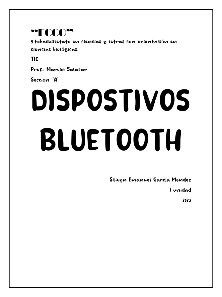 Dispositivos Bluetooth | PDF