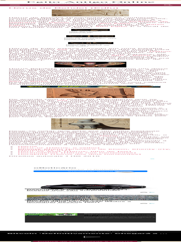 Horus de Behdet (Edfu) Egito Antigo Online | PDF