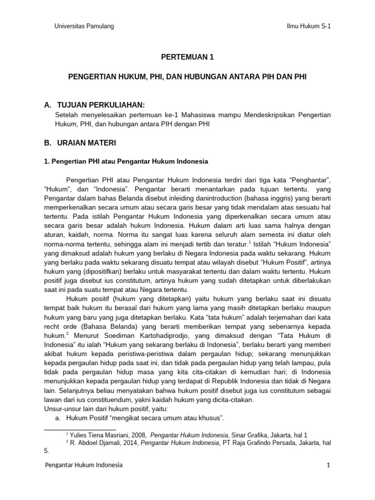 Pertemuan 1 | PDF