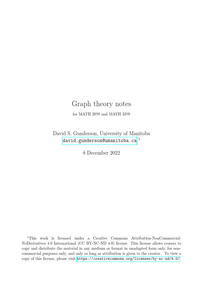 K.A.Z Graph Theory Notes 2022 | PDF
