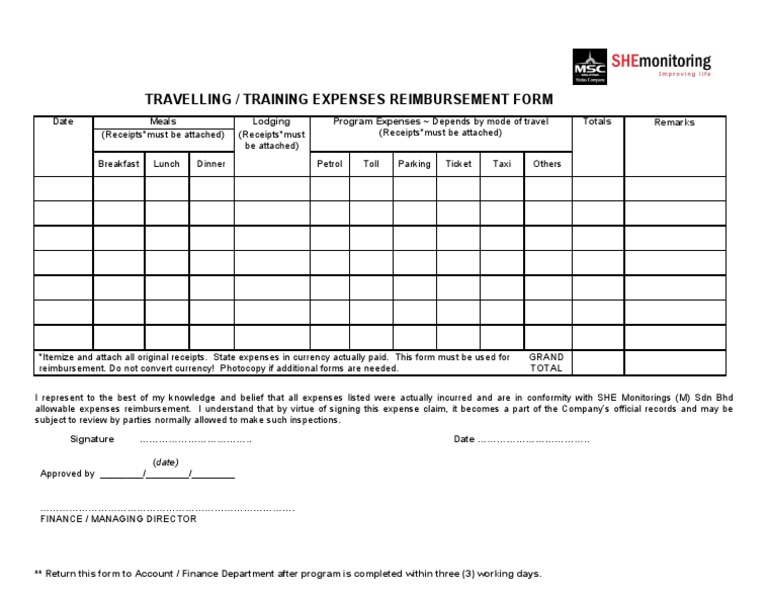 Reimbursement Form | PDF