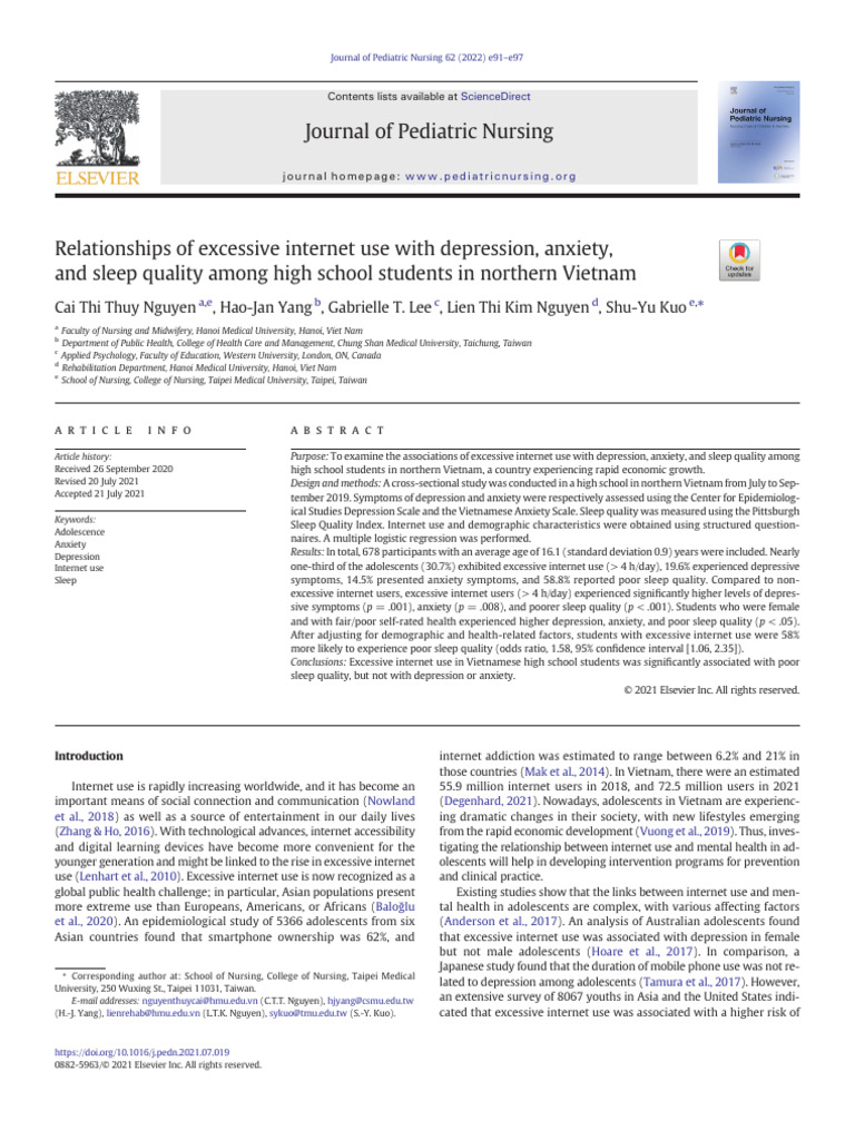 Internet and Mental Health | PDF