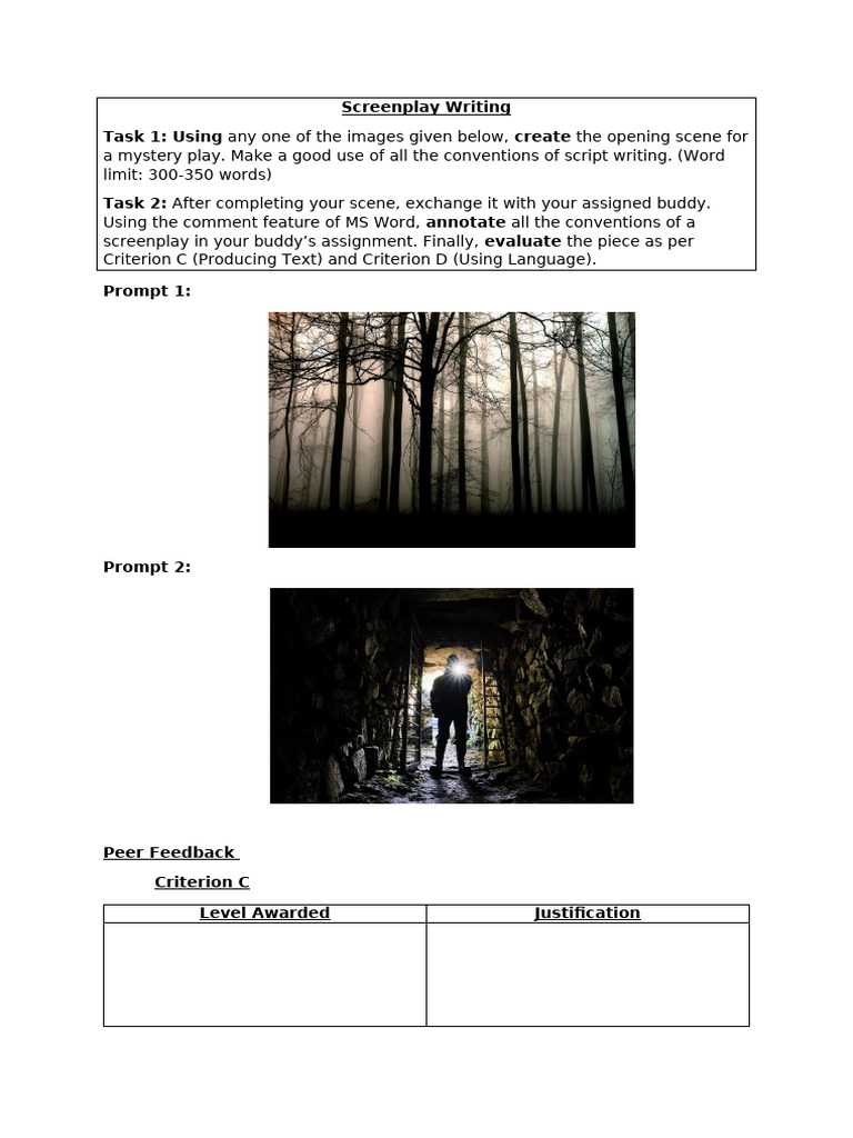 Screenplay Writing Pdf