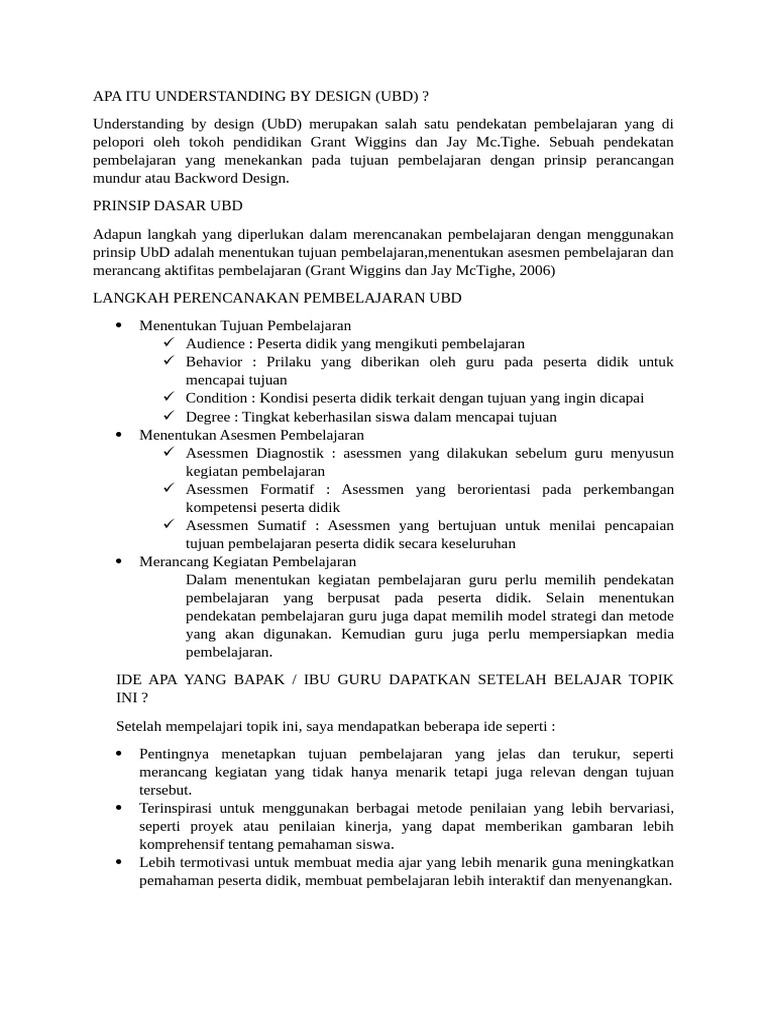 Apa itu understanding by design pdf