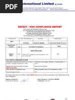 Defect / Non Compliance Report