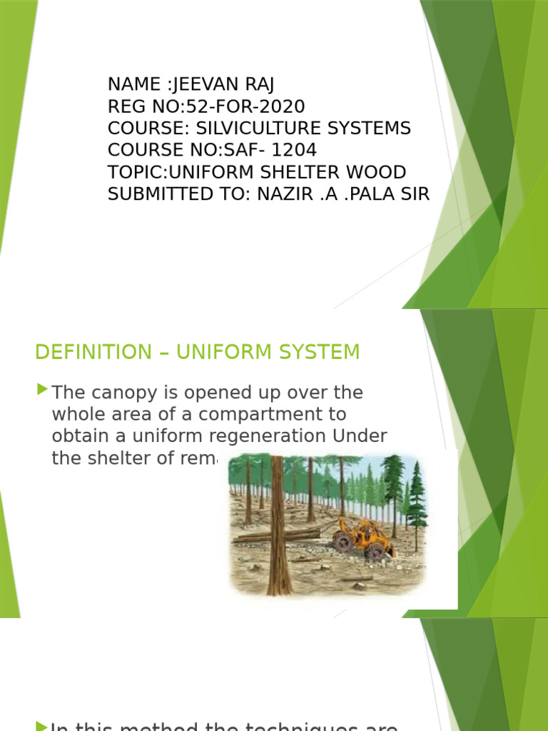 Silviculture Systems | PDF