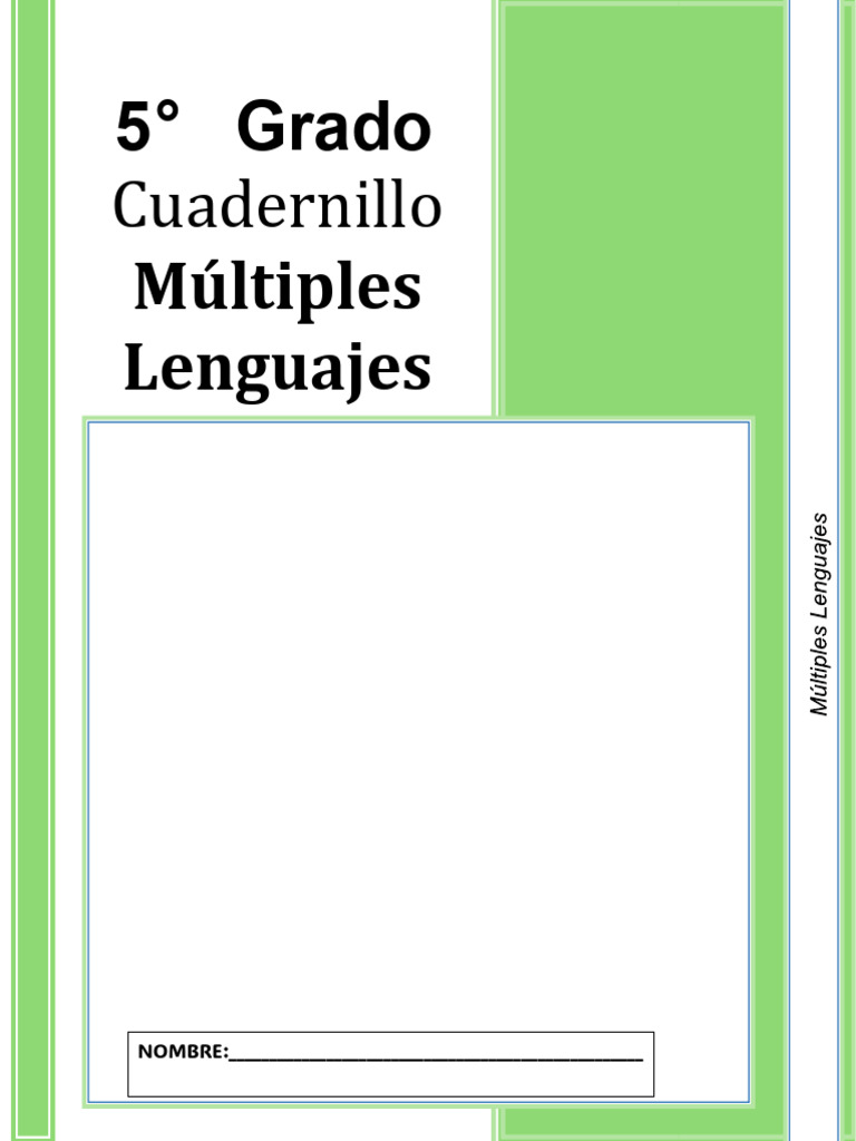 Cuadernillo Múltiples Lenguajes 5B Ok | PDF