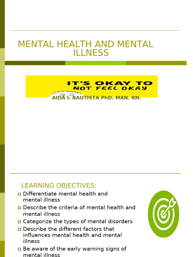 Mental Health and Illness | PDF
