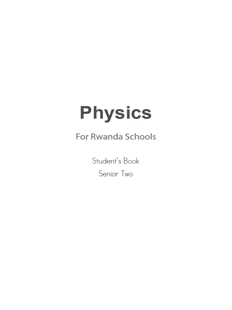 Senior Two Physics Student Book | PDF | Accuracy And Precision ...