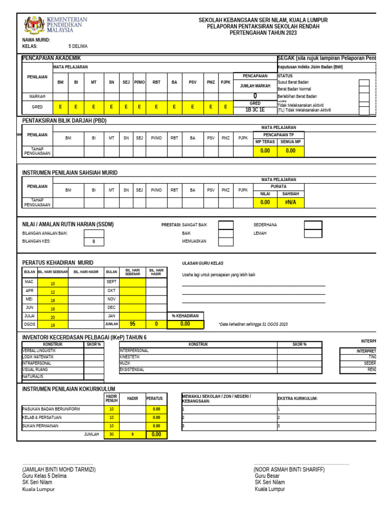 Pelaporan PPSR 5 Delima | PDF