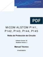 Micom Alstom P141, P142, P143, P144, P145: Relés de Protección de Circuito