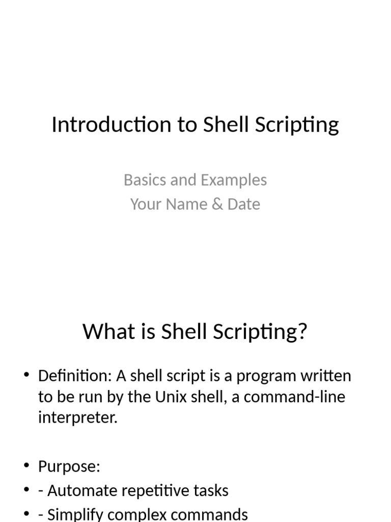 Shell Scripting Introduction | PDF