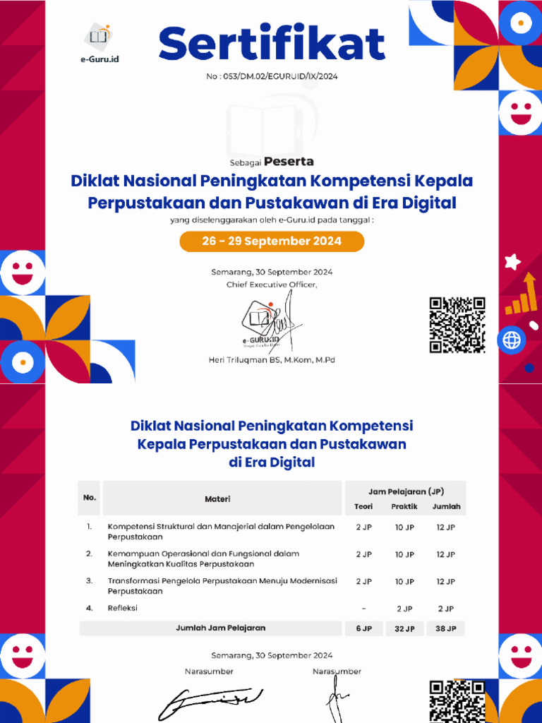 Iram Supu S Pd I Diklat Sept Nasional 38jp Peningkatan