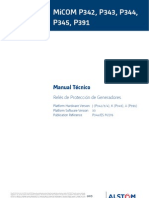 Micom P342, P343, P344, P345, P391: Manual Técnico