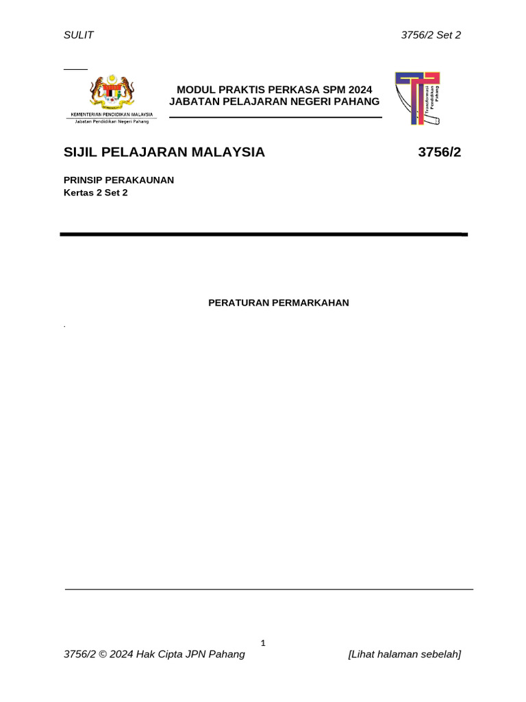K2 Set 2 Skema Praktis Perkasa 2024 | PDF