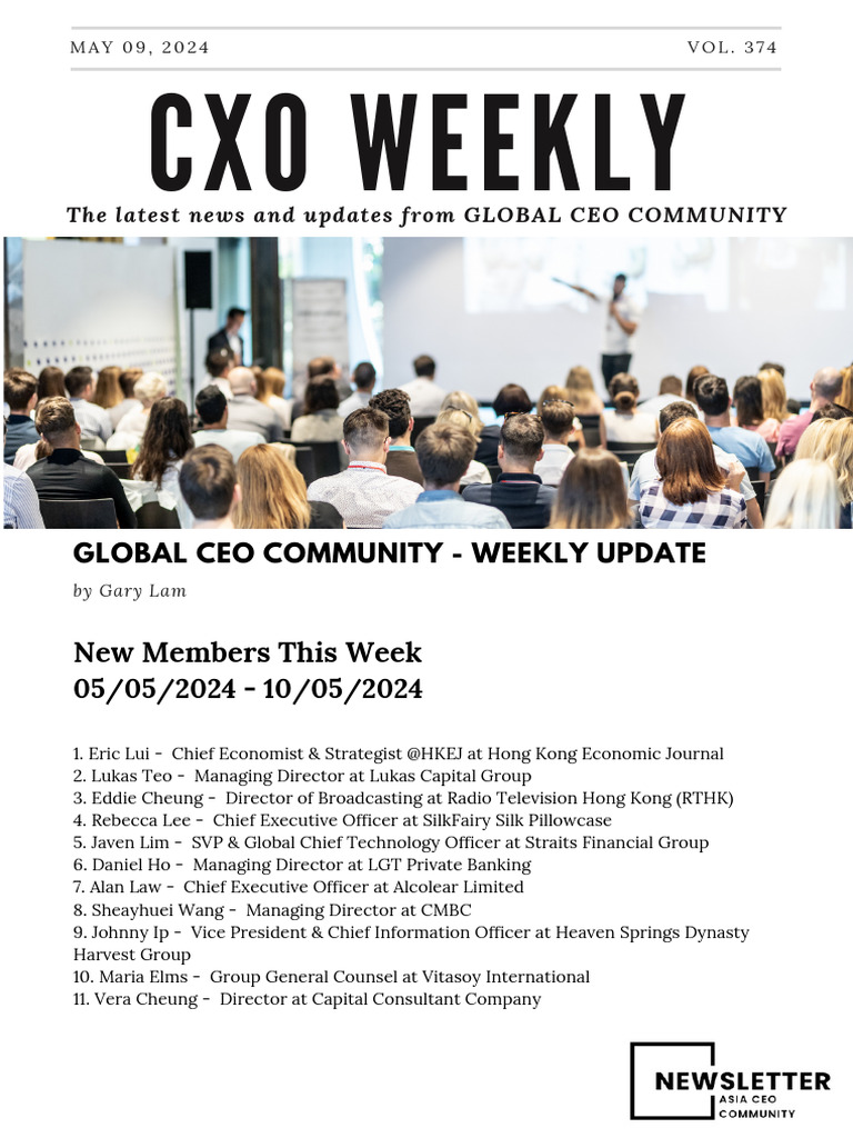 Asia CEO Community Updates | PDF | Business | Business