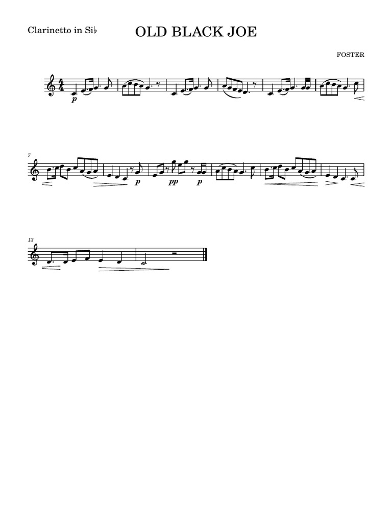 Old black joe clarinetto in si 1 pdf