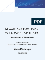 Micom Alstom P342, P343, P344, P345, P391: Protections D'alternateur