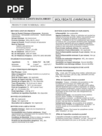 Molybdate D'Ammonium: Material Safety Data Sheet