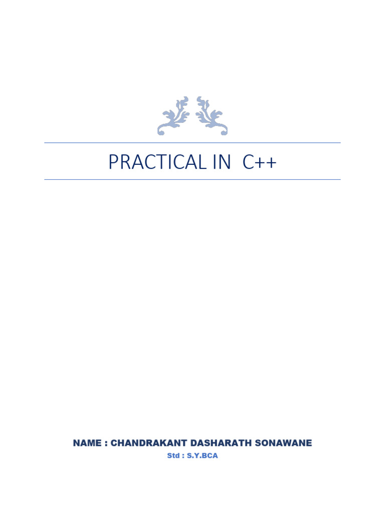 Practical in C++ | PDF | Namespace | C++
