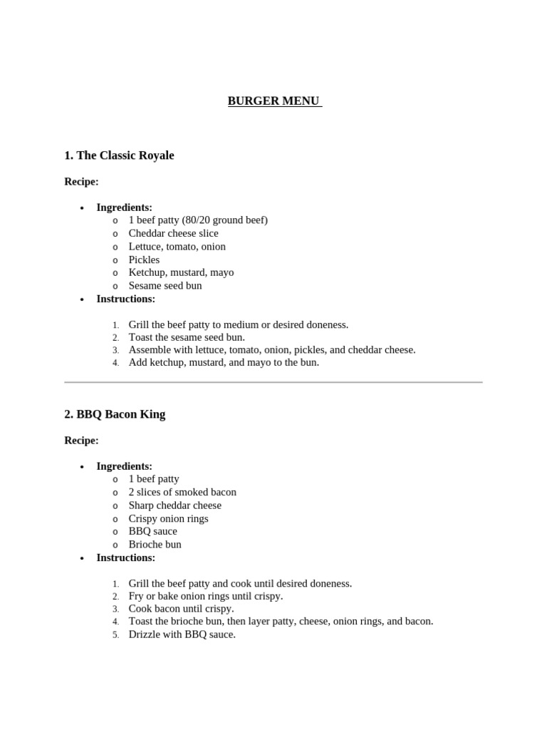 Burger Menu | PDF