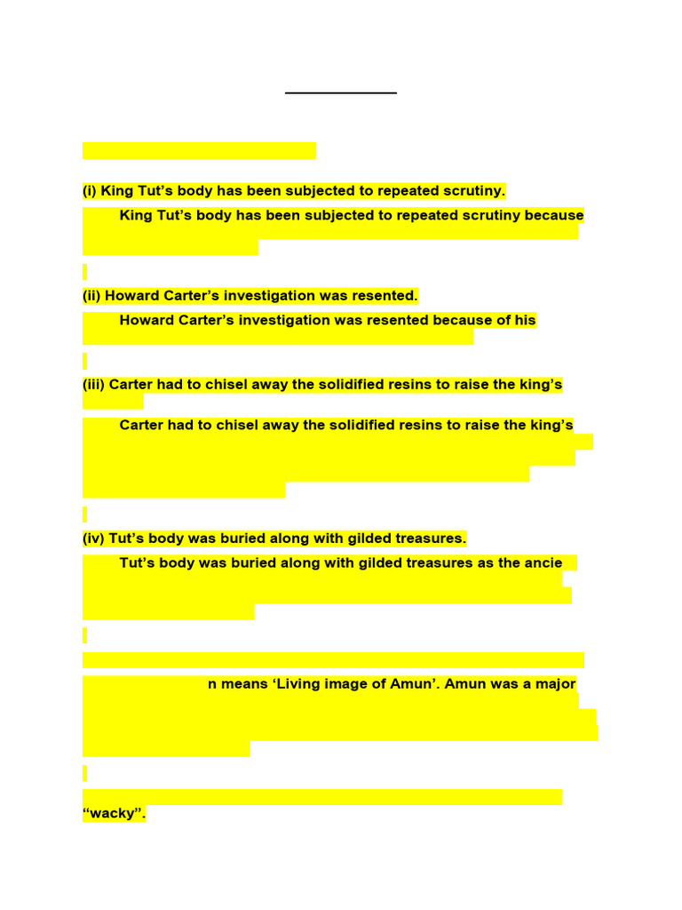 Notes - Discovering Tut | PDF