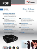 Data Projector XGA Optoma EX550 Edu-Board