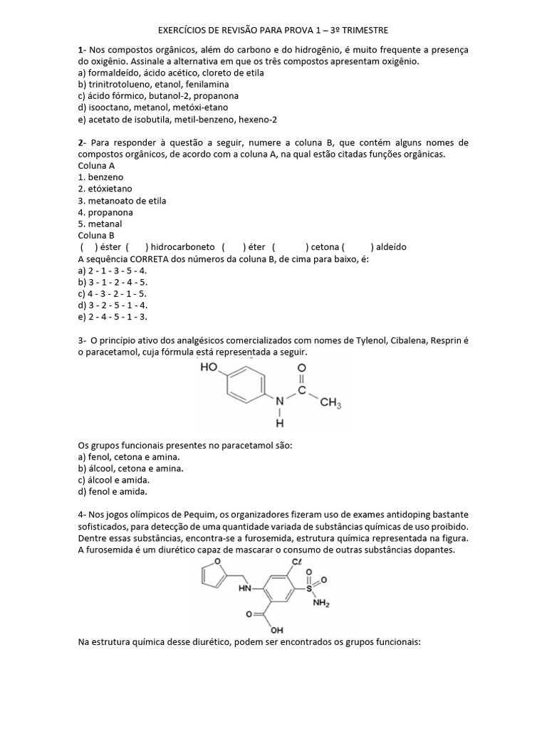 Exercícios para Reforçar Identificação de Funções | PDF