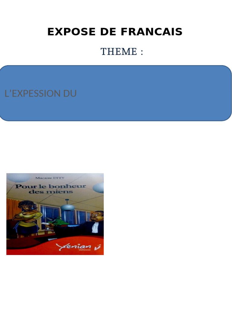 Expose de Francais | PDF