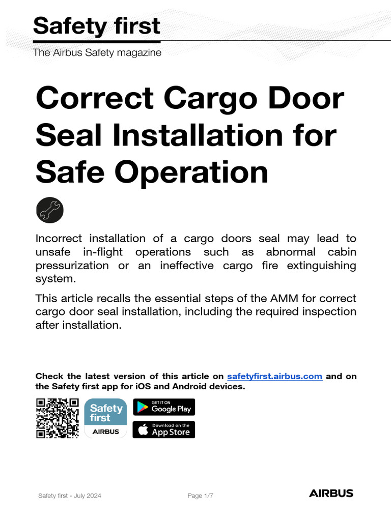 Correct Cargo Door Seal Installation For Safe Operation | PDF