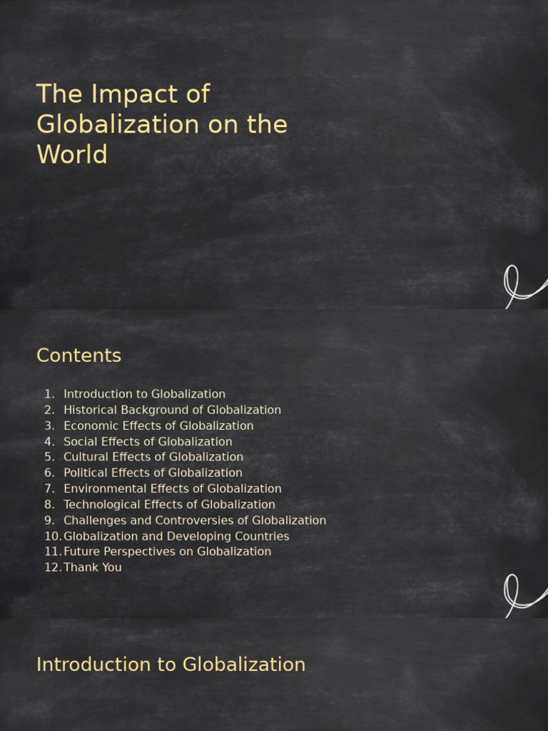 The Impact of Globalization On The World | PDF