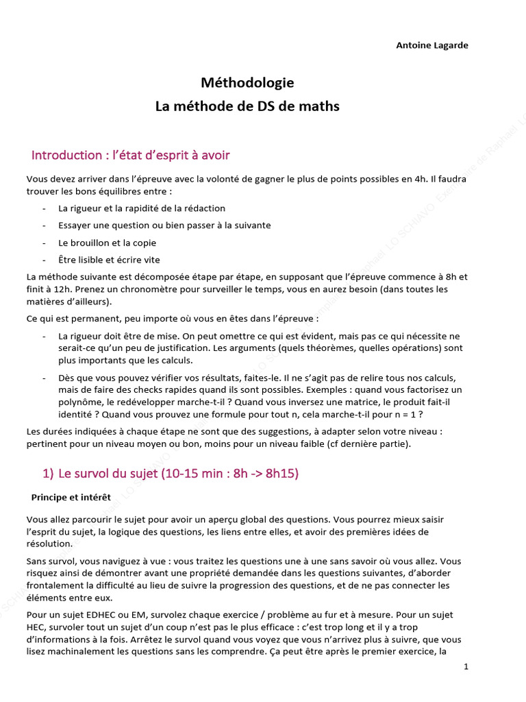 Methodologieseance2 methodeDSmaths | PDF