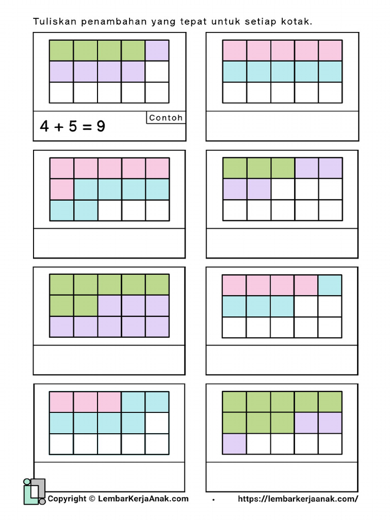 Penjumlahan - 15 Frame - 2 Angka | PDF