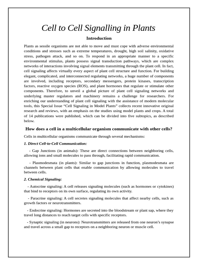 CELL COMMUNICATION NOTES PDF FREE DOWNLOAD visual data 6