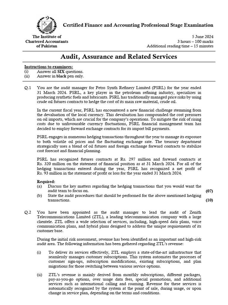 CFAP 6 AARS Summer 2024 | PDF