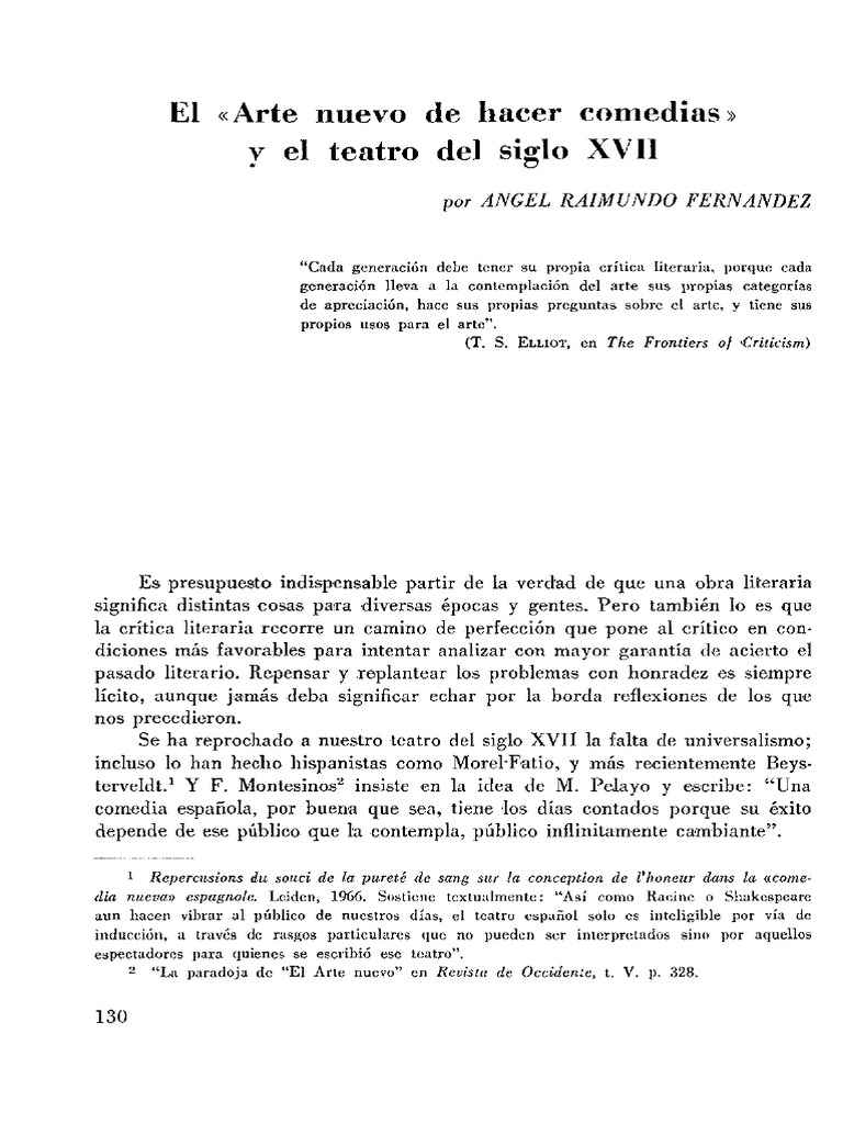 El Arte Nuevo de Hacer Comedias | PDF