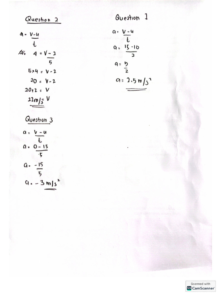 Example question 2 1 acceleration pdf