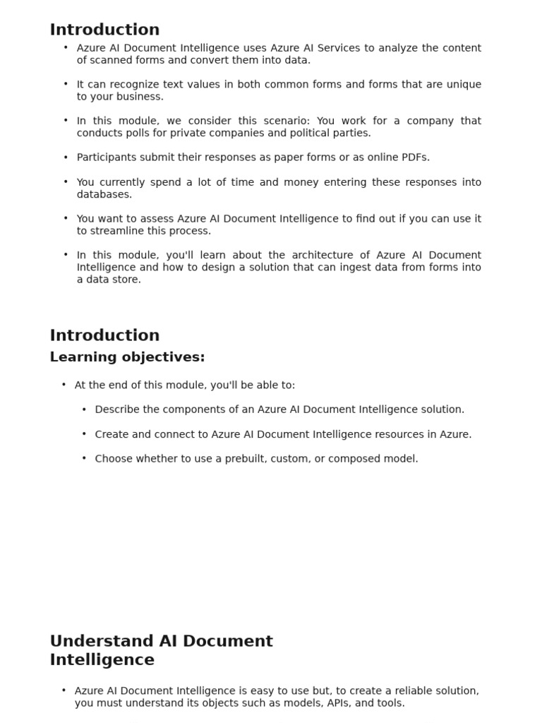 Streamlining Data Entry with Azure AI | PDF | Artificial Intelligence ...