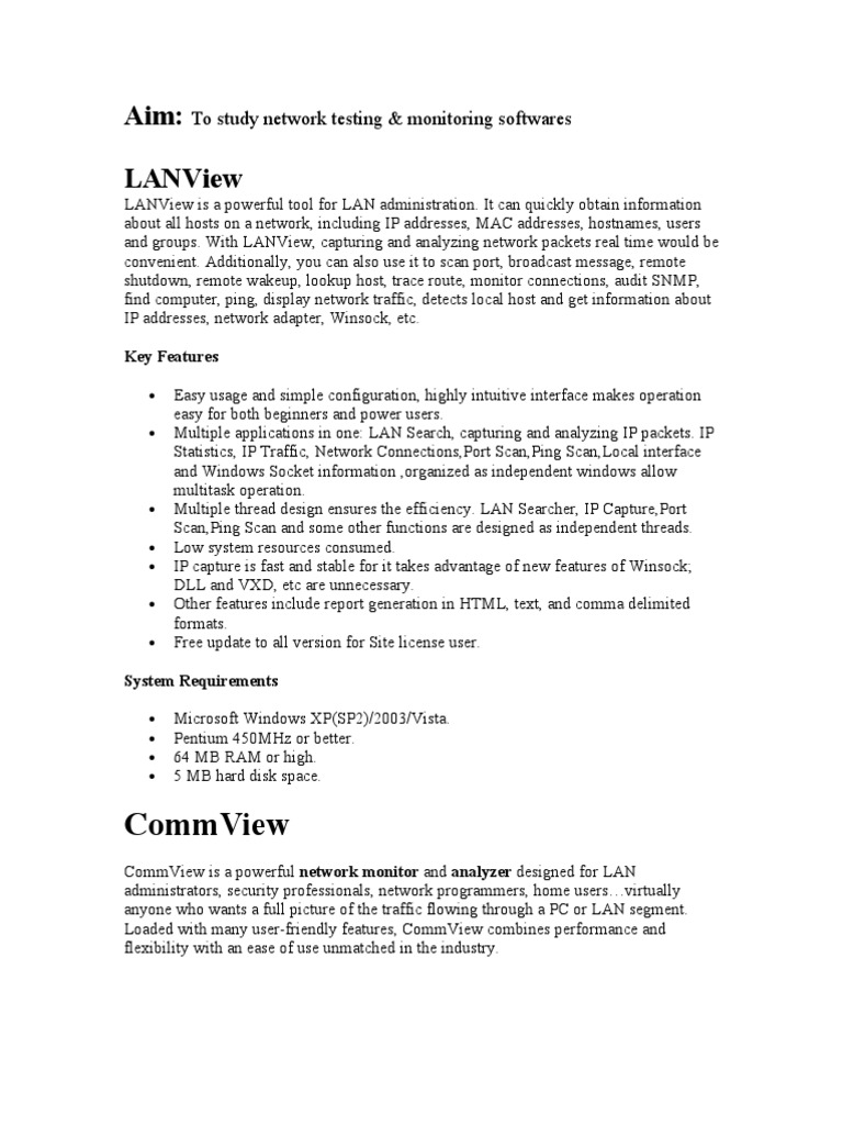 Acn Lanview | PDF | Internet Protocol Suite | Computer Network