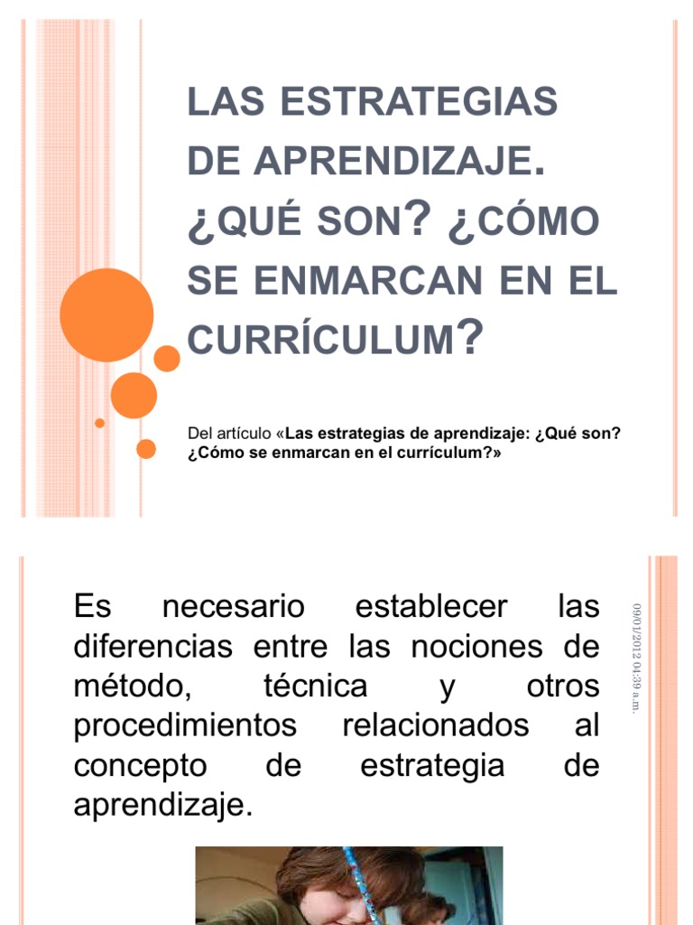 Las Estrategias de Aprendizaje | PDF | Crecimiento personal y ...