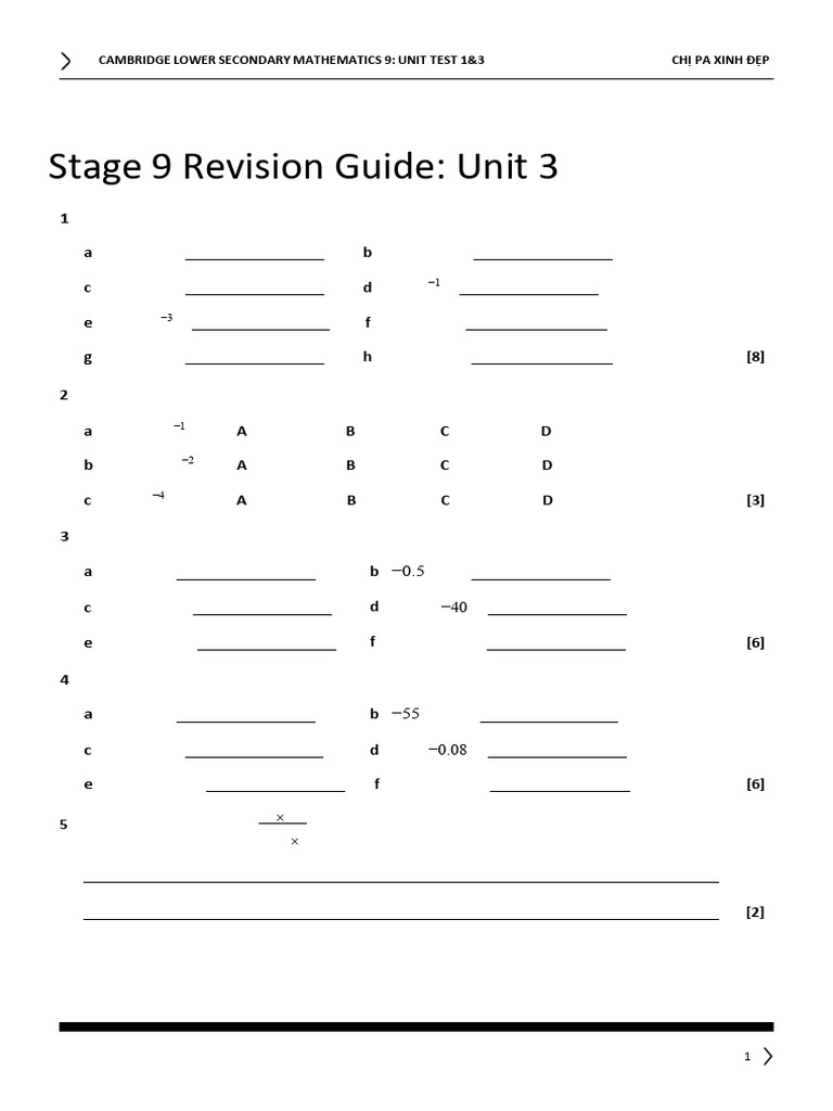 Unit 3 End Of Unit Test Pdf