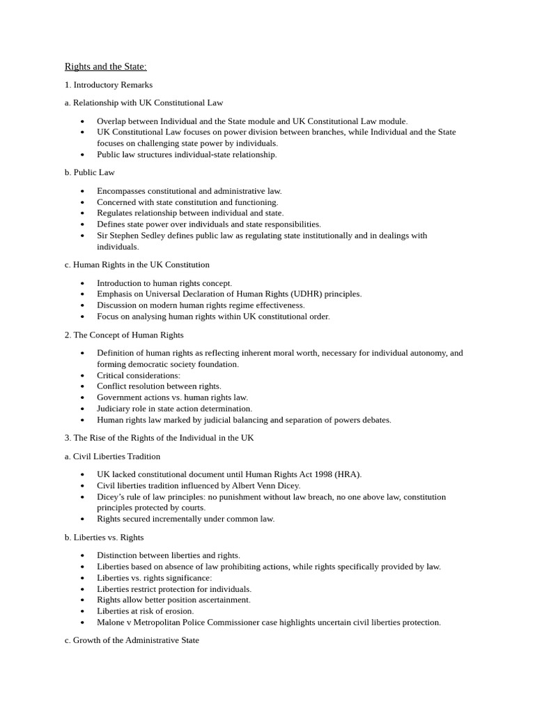Rights and The State Notes | PDF