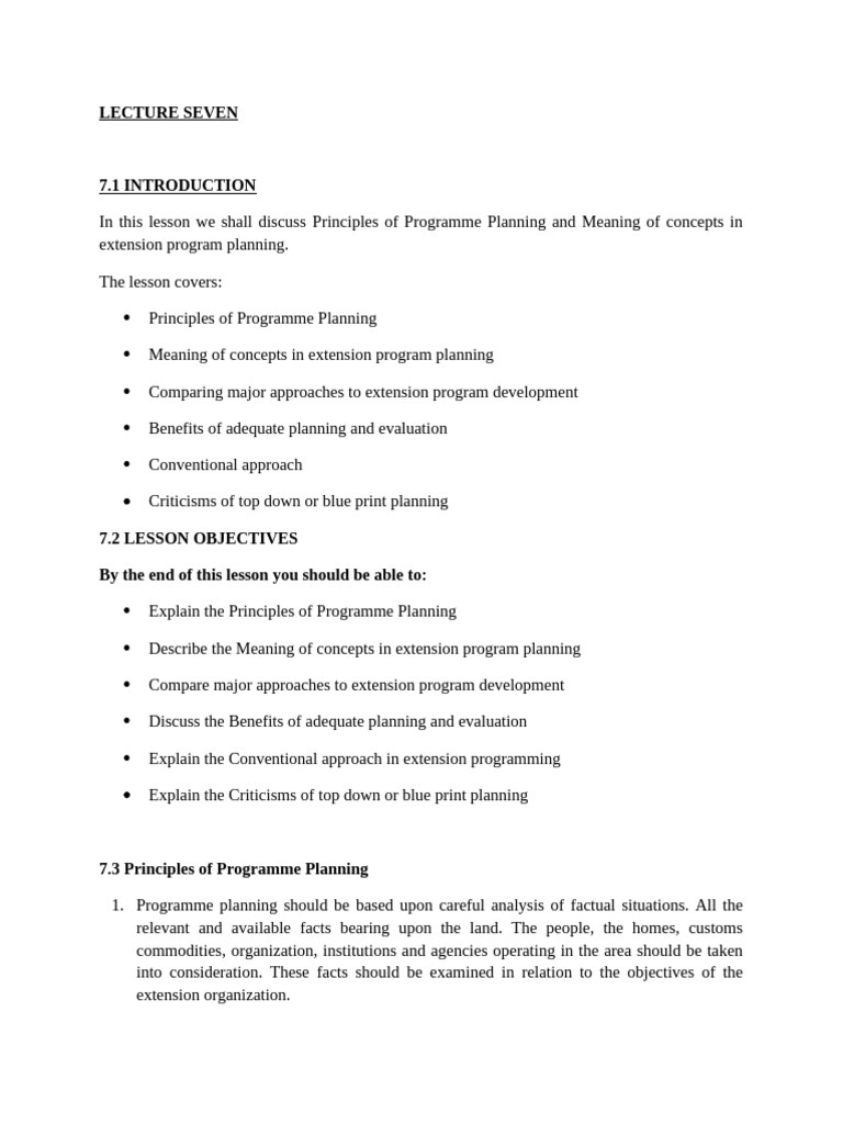 Principles of Program Planning in Extension | PDF | Evaluation | Business