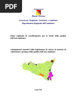 Piano ARIA NUOVO Piano Regionale Di Coordinamento Per La Tutela Della Qualità Dell'aria Ambiente NON ANCORA APPROVATO