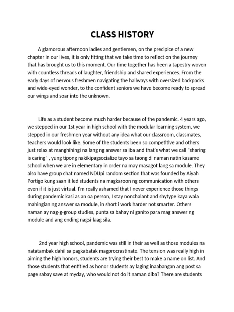 CLASS HISTORY-WPS Office | PDF