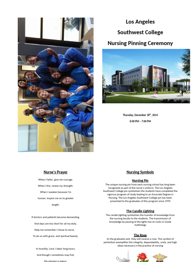 Nursing Pinning Ceremony Program 2014 | PDF | Nursing