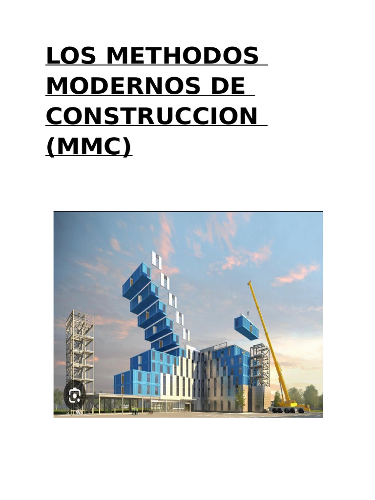 Los Methodos Modernos de Construccion (MMC) | PDF