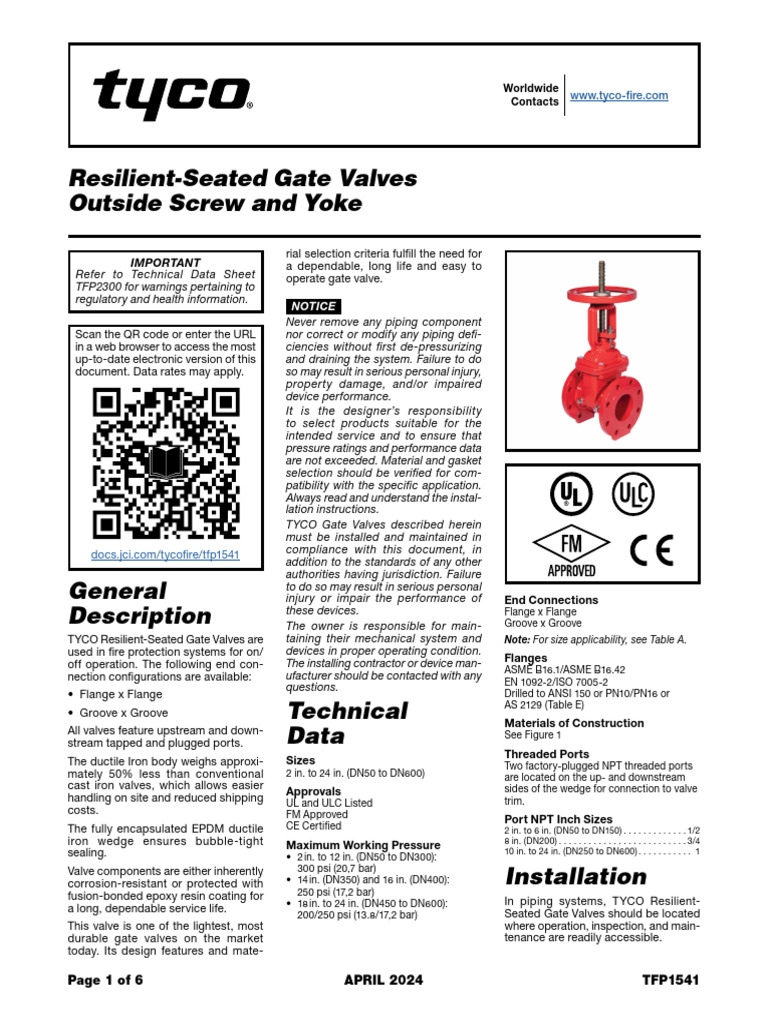 ul fm gate valve | PDF