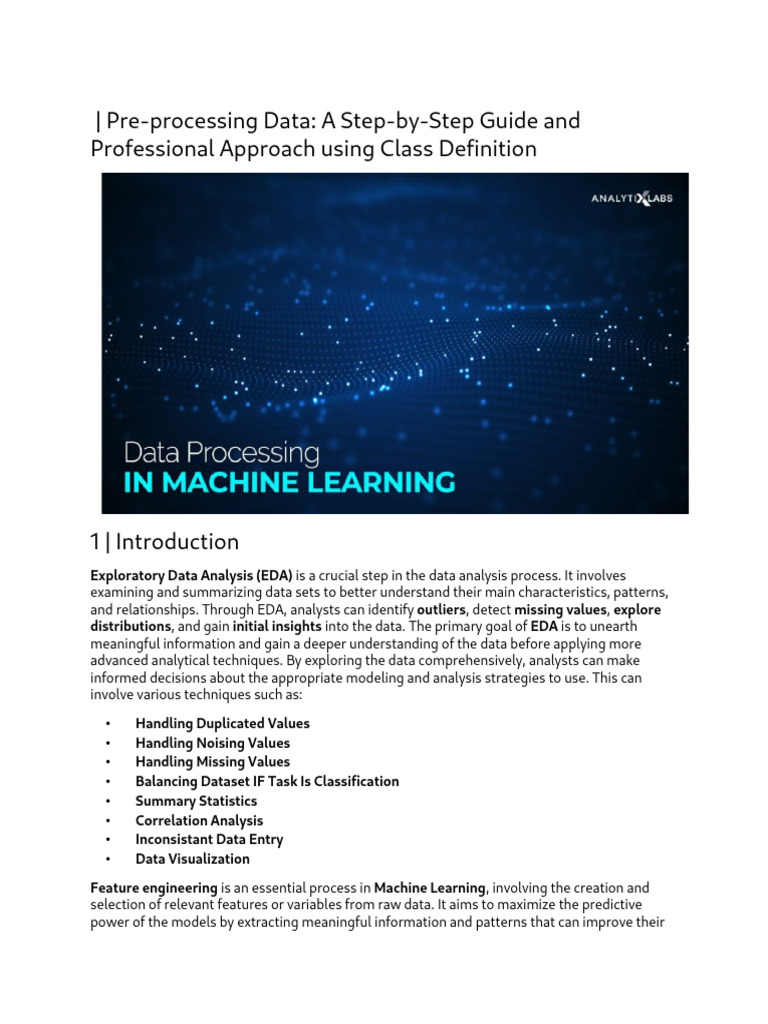 Basic Data Preprocessing Techniques For Machine Learning 1723649479 | PDF