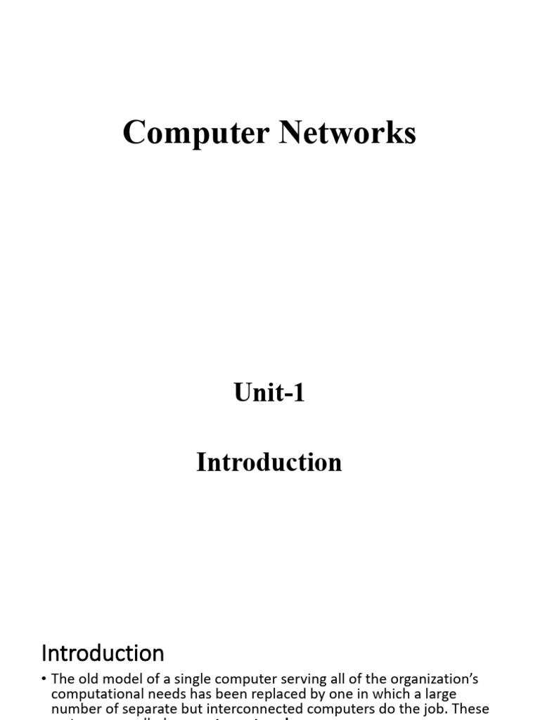 CN Unit-1 | PDF